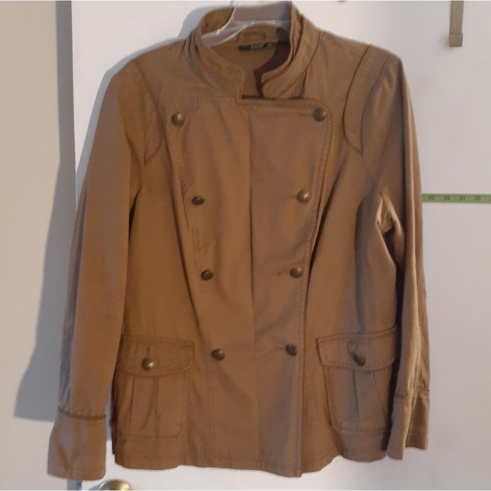 A.N.A. military utility jacket cotton casual 1x xl tan brown fall top canvas